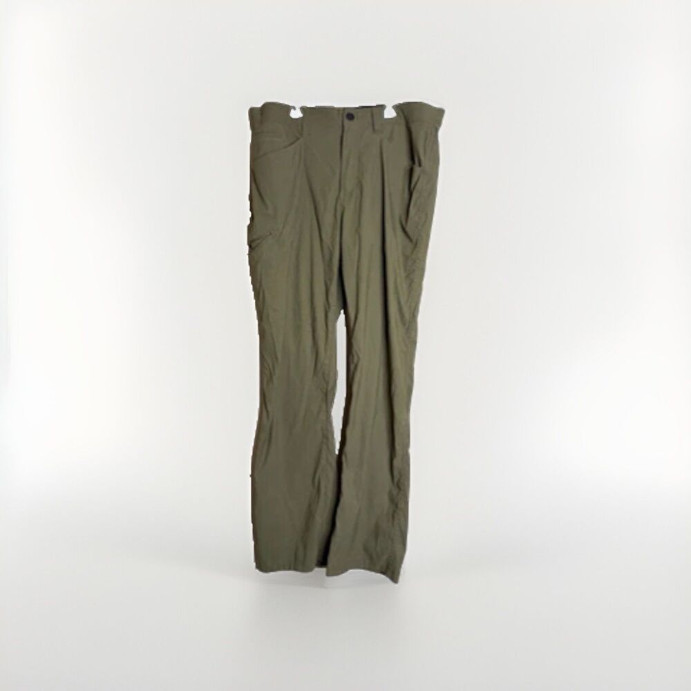 Orvis Mens Green Casual Pants 36X32 Regular Fit Flat Front Nylon Tech Outdoors